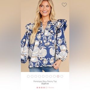 NWT Emily McCarthy Penelope blouse size Large